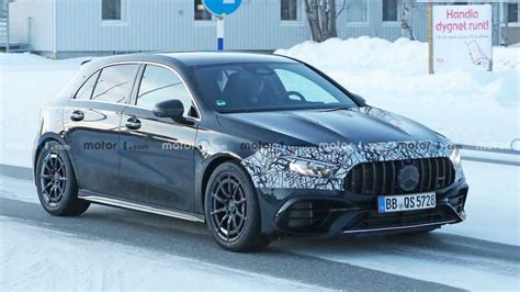 2023 Mercedes-AMG A45 Facelift Spied Without MBUX Touchpad