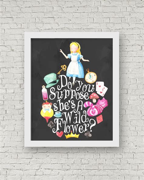 Alice in Wonderland Quote Printable Wall Art Do You Suppose - Etsy