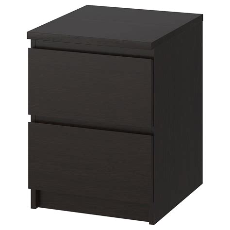 MALM 2-drawer chest, black-brown, 15 3/4x21 5/8" - IKEA