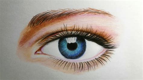 Pen and Colored Pencil Drawing: EYE - YouTube