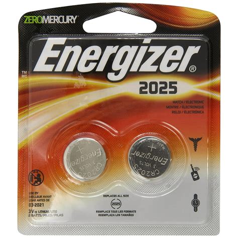 Energizer CR2025 Battery 3V Lithium - 2 Batteries - Walmart.com ...