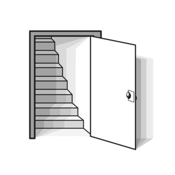 Open Door Clipart PNG Images, White Open Door Staircase, Three Steps, Carpet, Door PNG Image For ...
