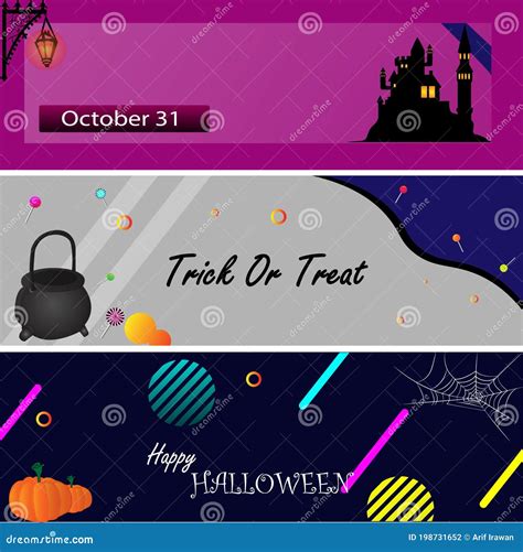 A Collection of Halloween October Reference Banner Stock Vector ...