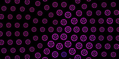 Dark Pink vector pattern with magic elements. 6764048 Vector Art at ...