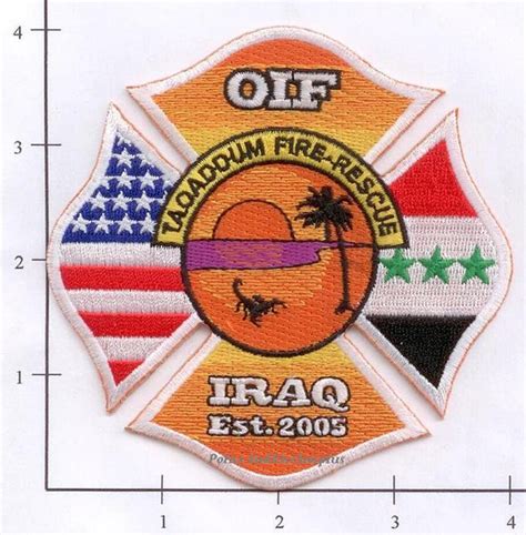 Iraq - Taqaddum Fire Rescue Patch – Police And Fire Surplus