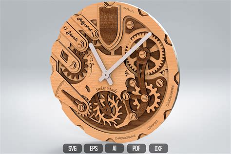 Clock Files for Laser Cutters SVG Graphic by Laser Cut File Archive · Creative Fabrica