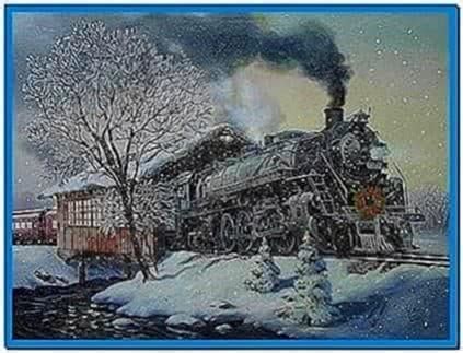 Christmas Train Screensaver - Download-Screensavers.biz