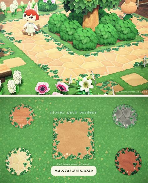 r/ACQR - Clover Path Borders | Animal crossing 3ds, Animal crossing ...