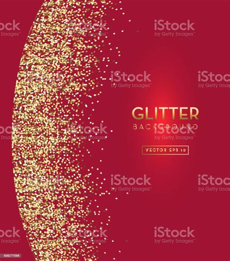 Red And Gold Glitter Background Template Design Layouts Stock Illustration - Download Image Now ...