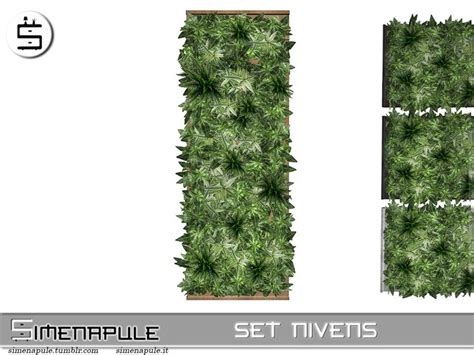 The Sims Resource - Set Nivens - Wall Plants Deco | Sims 4, Plant wall, Sims 4 cc furniture