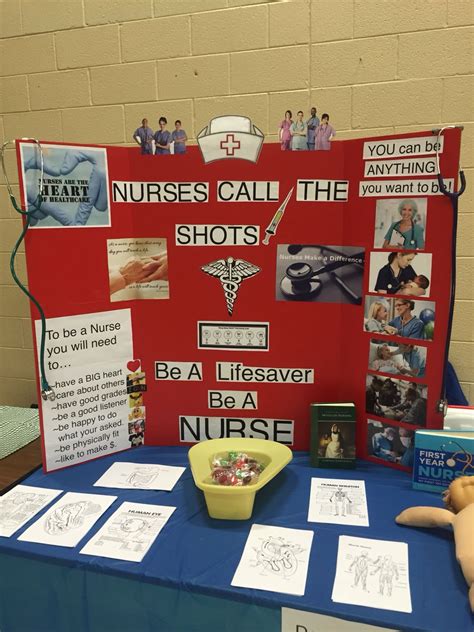 Nurse booth at elementary career day | Career day, Health fair, Nurse skills