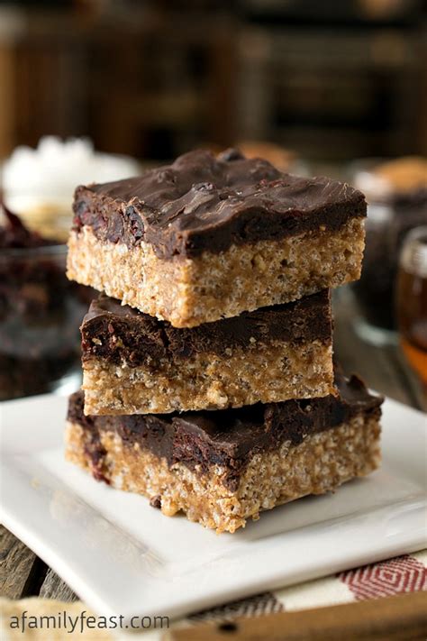 Loaded Chocolate Covered Rice Krispie Bars - A Family Feast®