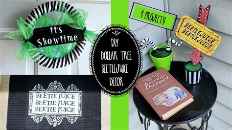 DIY BeetleJuice Halloween Decor | Beetlejuice Decor | Dollar Tree - YouTube