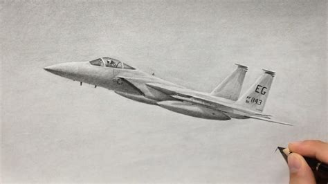F-15 Fighter Plane Graphite Pencil Drawing - YouTube