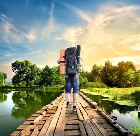 Tourist on the old bridge stock image. Image of scenery - 36033913