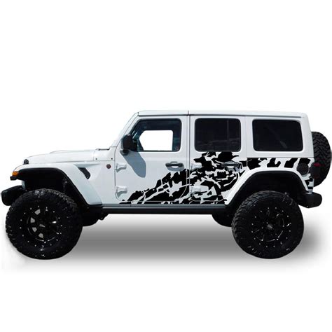 jl wrangler decals sticker side door stripes 2018 - Present