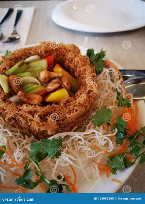 Asian Food Plating Design Vegetarian Stock Image - Image of food ...