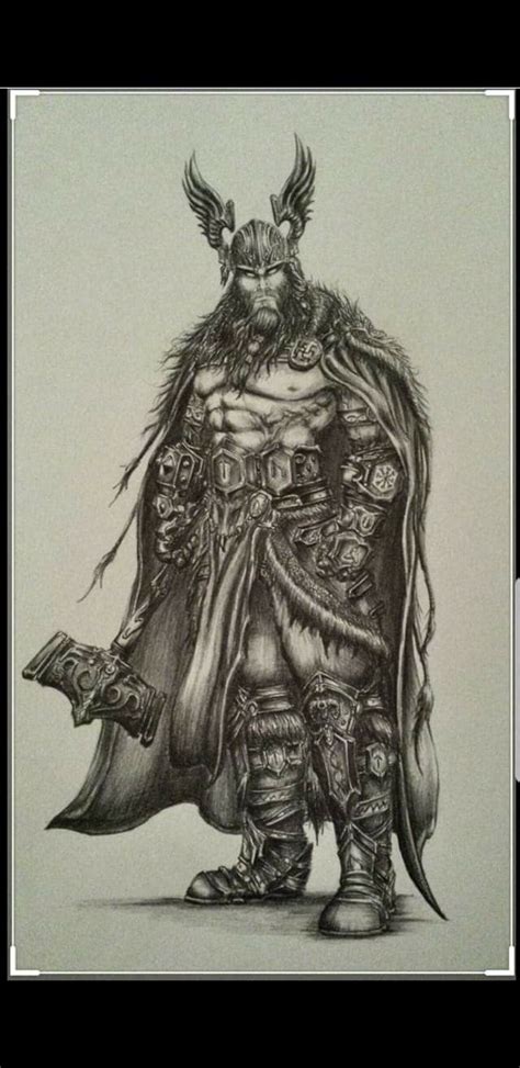 Pin by Bill Damewood on Viking | Thor art, Viking art, Viking drawings