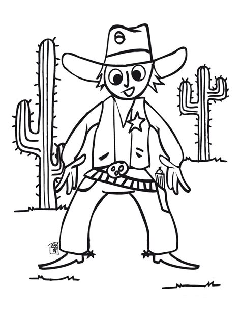 Free Printable Cowboy Coloring Pages For Kids