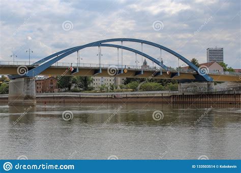 City Bridge of Frankfurt Oder Editorial Stock Image - Image of house ...