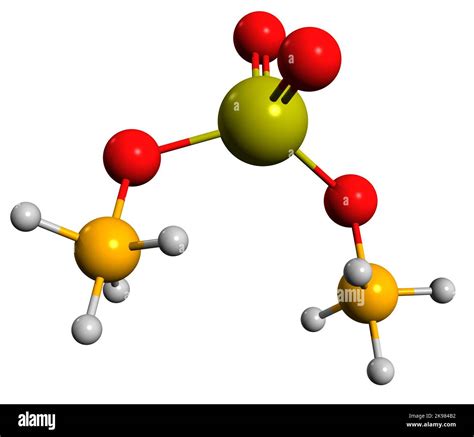 3D image of ammonium sulfate skeletal formula - molecular chemical structure of inorganic salt ...