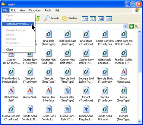 How to install new fonts in Windows