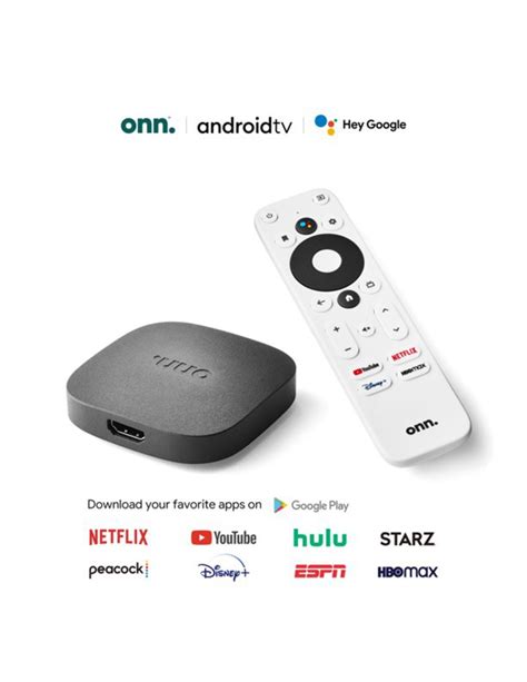 onn. Android TV 4K UHD Streaming Device with Voice Remote Control ...