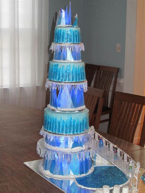 Elsa's Frozen Ice Castle Cake - CakeCentral.com