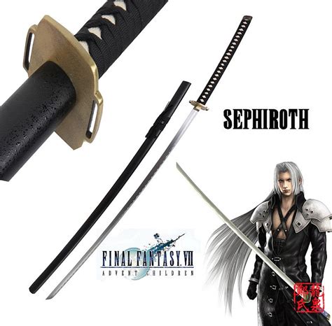 2017 56 Inch Final Fantasy Replica Sephiroth Sword Japanese Long Katana Real Carbon Steel Video ...