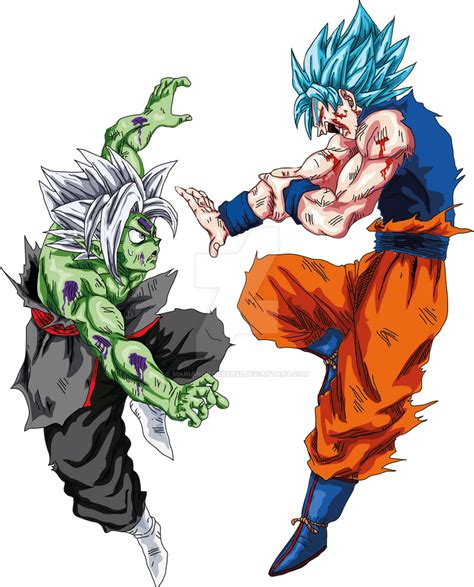 Goku vs Zamas Color by Marianorocker22 on DeviantArt