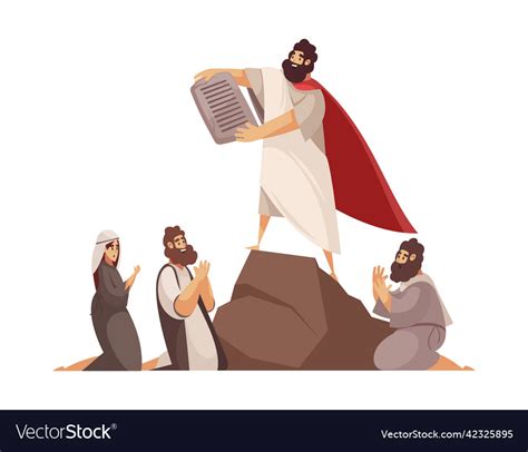 Bible scene prophet composition Royalty Free Vector Image