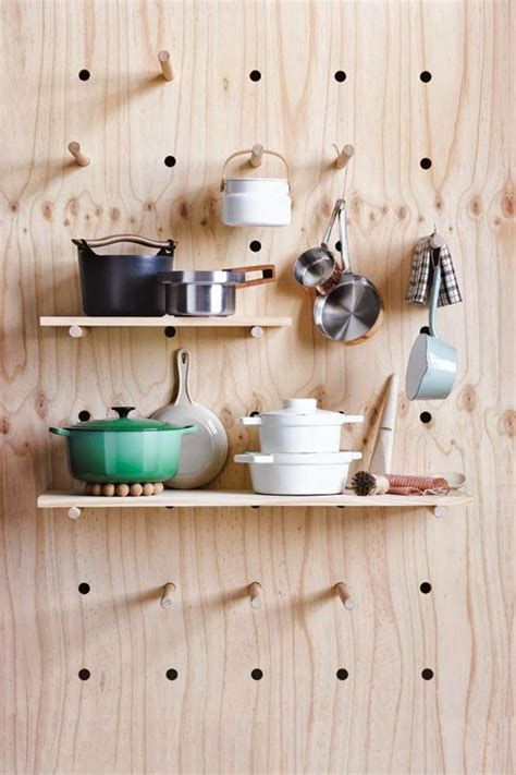 Pegboard kitchen | Pegboard kitchen, Peg board, House design