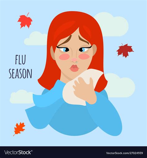 Flu and cold flat Royalty Free Vector Image - VectorStock