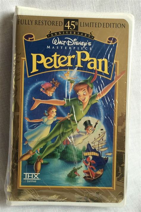 Disney Peter Pan VHS Masterpiece Collection Clam Shell Case New Sealed | Peter pan disney, Peter ...