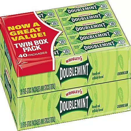 Wrigley's Doublemint Gum (5 ct., 40 pks.) - Sam's Club