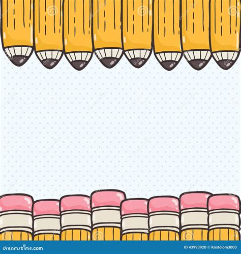 Cute Back To School Background Stock Vector - Illustration of school, preschool: 43993920