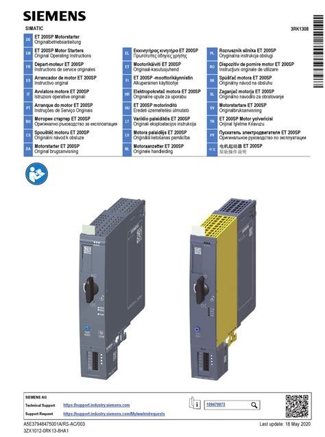 SIEMENS SIMATIC ET 200SP ORIGINAL OPERATING INSTRUCTIONS Pdf Download | ManualsLib