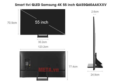 Kích thước TV 55 inch của Sony, LG, Samsung - META.vn