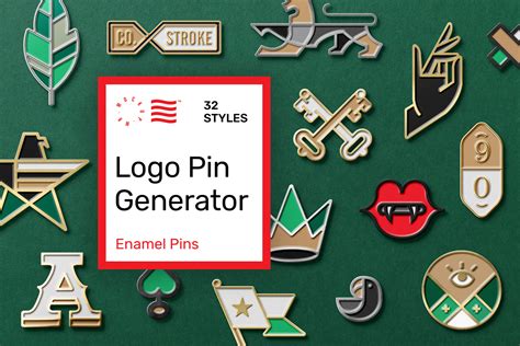 Logo Enamel Pin Mockups on Yellow Images Creative Store