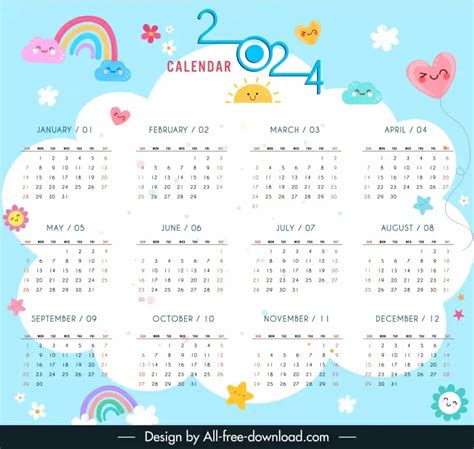 Calendar 2024 Printable Cute - Debra Eugenie