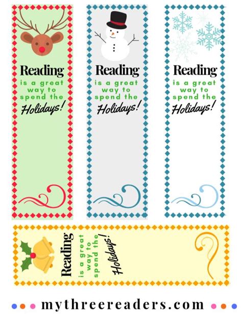 Free Printable Christmas Bookmarks for Teachers, Parents & Kids!