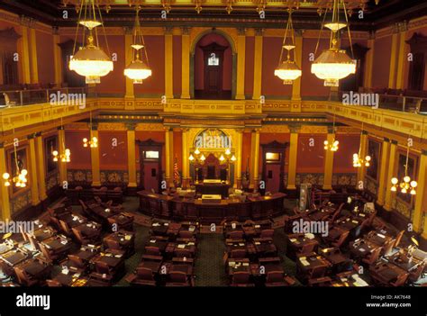 Michigan state capitol building interior hi-res stock photography and images - Alamy