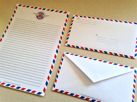 Airmail Stationery Set With A1 Envelope digital Download - Etsy