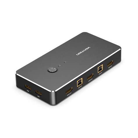 Vention 2-Port HDMI KVM Switch 4K@30Hz - Share Monitor, Keyboard & More