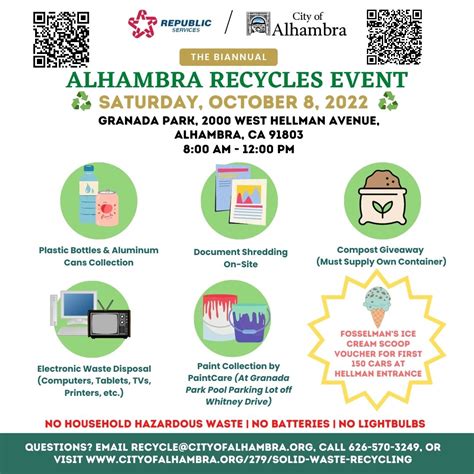 City of Alhambra on Twitter: "Mark your calendars and don't forget! Our bi-annual Alhambra ...