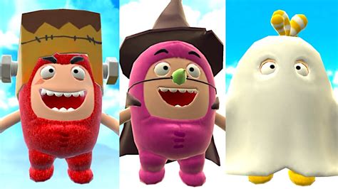 Oddbods Turbo Run - Fuse, Newt and Bubbles in Horror Costume - YouTube