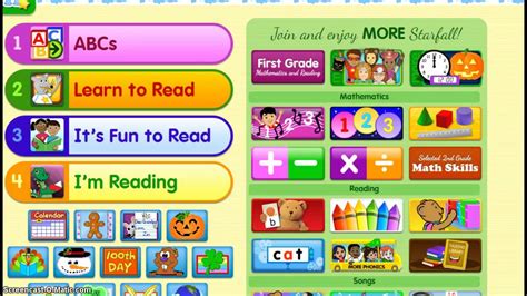 Reading - Starfall.com - YouTube