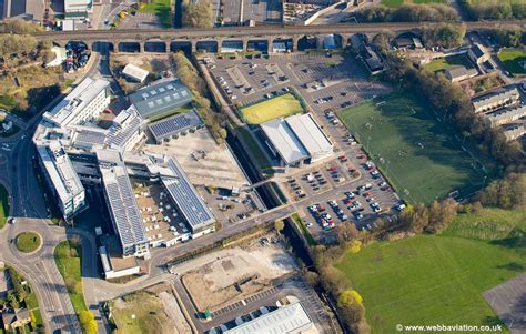 University of Central Lancashire, Burnley Campus aerial photograph ...