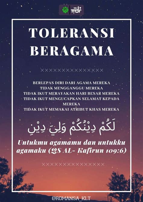 Toleransi beragama | Agama, Gambar profil lucu, Motivasi