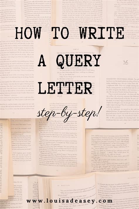 How to write a query letter - Louisa Deasey Author